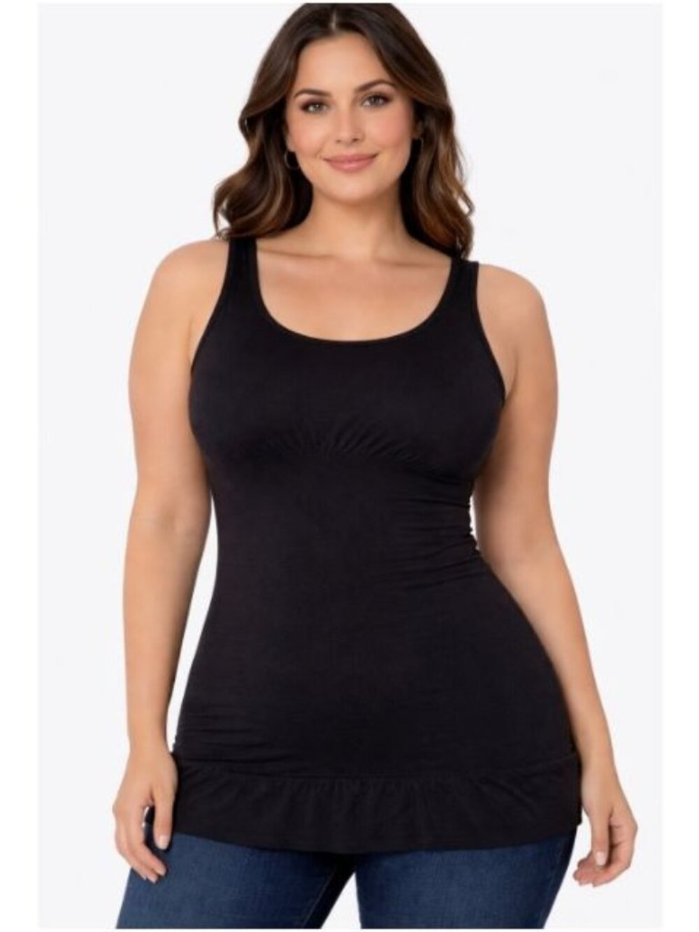 Shape by Studio Womens Shaping Tank Camisole Black Size 1X